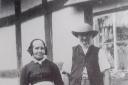 DRESSED TO IMPRESS: Two old villagers at Cradley, near Malvern in 1890: nothing there but trousers