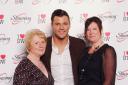 WRIGHT STUFF: Christine Dudfield, left, and Mandy Widdows with TV star Mark Wright at the awards ceremony