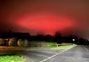 This red glow was seen above Evesham in the early hours of Saturday