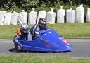 Terry Howse and passenger Leigh Ricketts in sidecar action at Tonfanau. Picture: STEVE SNELLING.