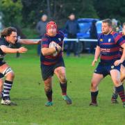 Prop Ashley Icke on the charge for Evesham. Picture: ROLAND BAILEY
