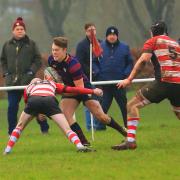 Joe Bean trying to break through for Evesham. Picture: ROLAND BAILEY