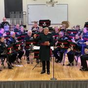 The Waterloo Band and Bugles of the Rifles played a selection of Christmas music