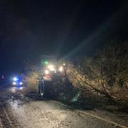 One local, Dom Clews, spent the weekend helping police keep the roads clear of fallen trees