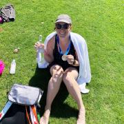 Maxine Emes after completing the Lake Geneva Swim Association’s Classique