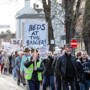 More than 400 Shipston residents took to the streets to protest the demolition of the Ellen Badger Hospital. Charlotte Wright Photography