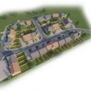 CGI of the proposed 40 stated affordable homes to be built in Aston
