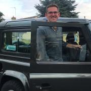 James Barrett and his Land Rover