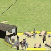 Catering pod. Berrybank Park Events Limited wants permission for a sunken amphitheatre, kitchen pod and pavilion at Berry Bank in Oddington near Moreton-In-Marsh. FREE TO USE FOR ALL PARTNERS. CREDIT: Berrybank Parkr Events Limited/CDC