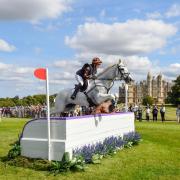 Tom Bird in action at the Defender Burghley Horse Trials
