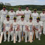 FINE START: Chipping Campden’s cricketers line up. Picture: RICHARD GREY.