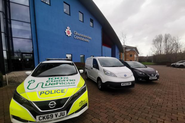 Gloucestershire has a larger percentage of fully-electric vehicles in its fleet than any other police force in the UK