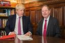 MP for the Cotswolds, Sir Geoffrey Clifton-Brown (L) has said it is not the time for the Prime Minister Boris Johnson (R) to resign