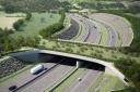 An artist’s impression of the scheme shows plans for a 37m-wide crossing to cross the improved A417 safely