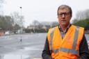 Councillor Mike Evemy at the Rissington Road car park