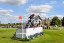 Tom Bird in action at the Defender Burghley Horse Trials