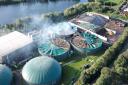 Drone images show the damage to the Severn Trent Green Power plant near Cassington Picture: SWNS