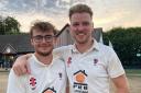 Report: Will Faulkner (left) bowled brilliantly to snatch an unlikely win for Bourton Vale against league leaders Tewkesbury