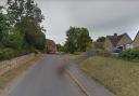 The car was left on the road outside Todenham Village Hall when it had its tyre slashed