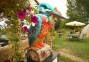 This kingfisher sculpture, titled Halcyon Days, was designed by artist Katie B Morgan