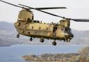 An RAF Chinook will be escorted through the Cotswolds