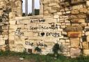 St Oswalds Priory has been vandalised with graffiti. CREDIT: Rebecca Trimnell