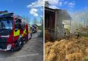 Firefighters rush to tackle barn fire