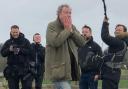 Jeremy Clarkson filming for Clarkson's Farm at Diddly Squat