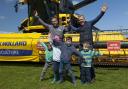 Adam Henson, right, with Martin Parkinson and children Rory Dixon, Robert Chilvers, Evie Dixon and Oliver Chilvers