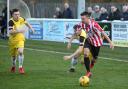GOAL AND AN ASSIST: Evesham United's Adam Page. Pic: stuartpurfield.co.uk
