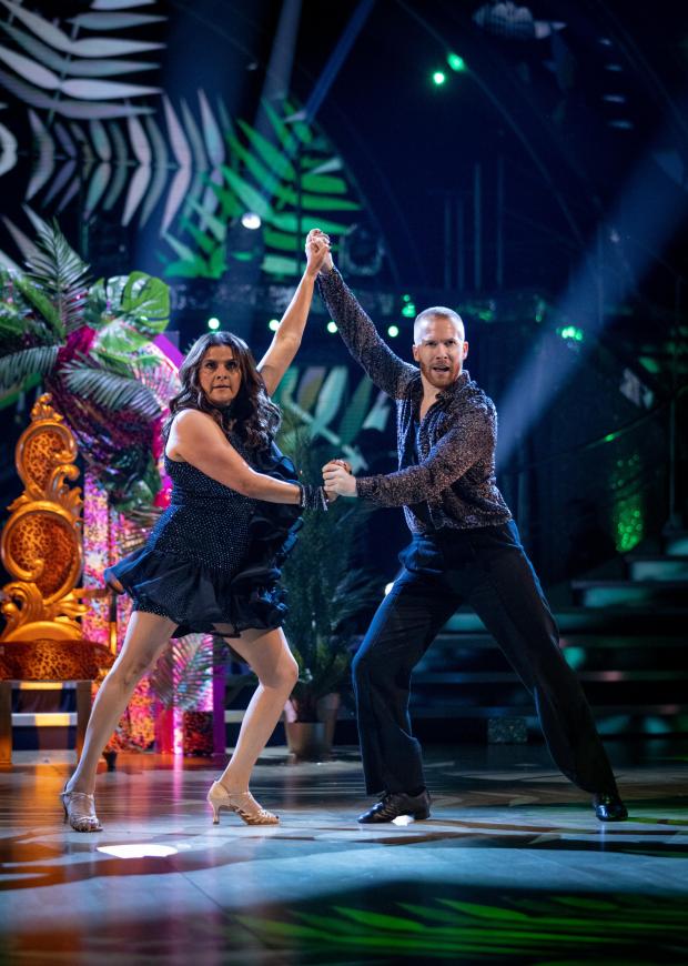 Cotswold Journal: Nina Wadia and Neil Jones during the dress run for the first episode of Strictly Come Dancing 2021. Credit: PA