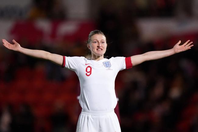 England’s Ellen White celebrates scoring her 48th international goal