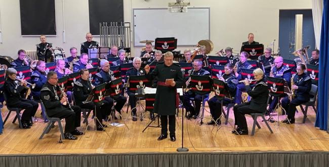 The Waterloo Band and Bugles of the Rifles played a selection of Christmas music
