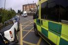 One cyclist was 'dangerously' overtaken by an ambulance.