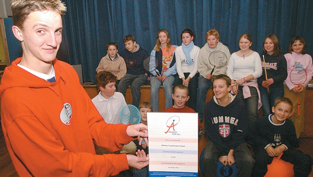 The Willersey Young Peoples’ Project were celebrating in January 2004 after being awarded £4,000 in Lottery funding