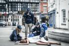 Vennture's street pastors during a training exercise. The charity is working with door staff in Hereford to help prevent spiking and over drinking to lead to bad situations.
