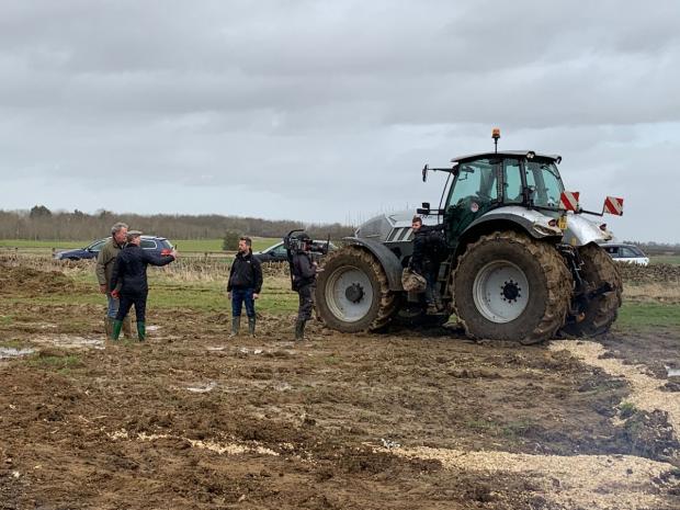 Cotswold Journal: Jeremy Clarkson (left) and a tractor, on Jeremy Clarkson’s farm, Diddly Squat, near Chipping Norton in the Cotswolds (Blackball Media/PA)