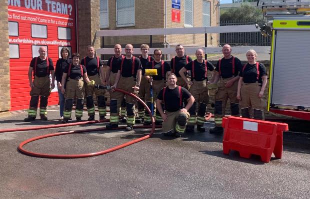 Cotswold Journal: The Chipping Norton Fire Station team raised £1,700 for the two charities
