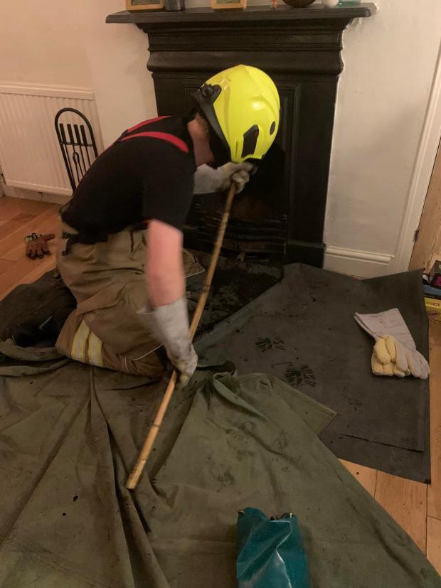 Cotswold Journal: Firefighters attended a chimney fire in Chipping Norton. Picture: Oxfordshire Fire and Rescue Service