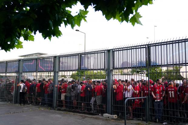 Cotswold Journal: Kick-off had to be delayed due to the chaos outside the ground. Picture: PA Wire