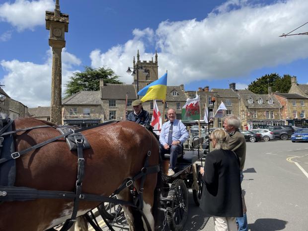 Cotswold Journal: The Cotswold MP even jumped aboard the carriage for a quick ride