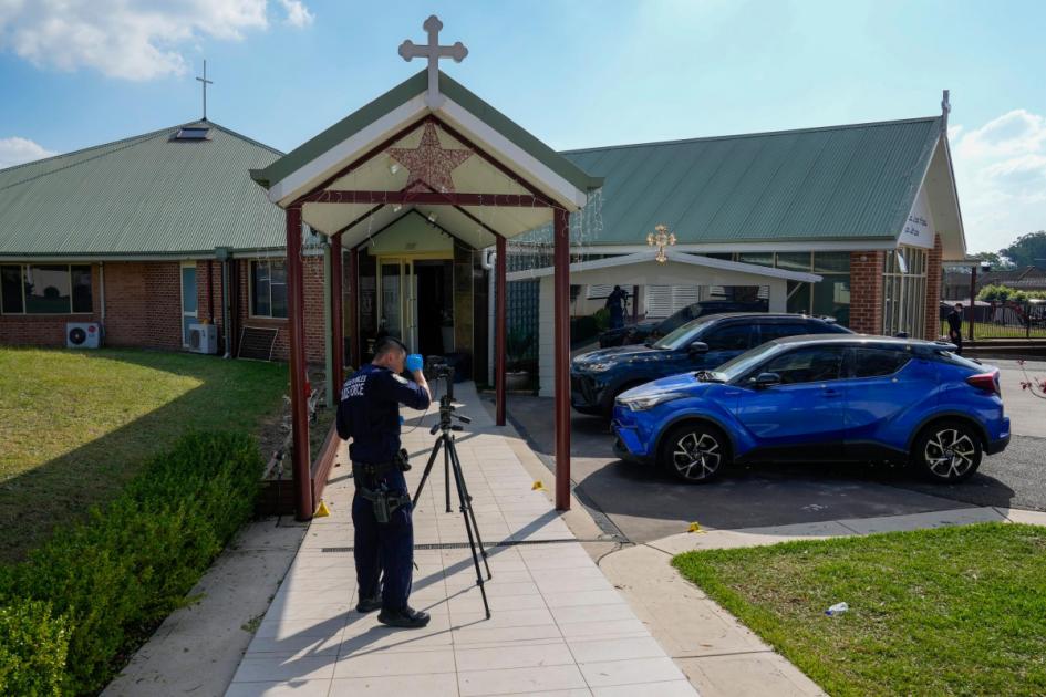 Sydney bishop says he 'forgives' alleged attacker after church stabbing 