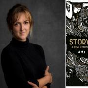 Author Amy Jeffs and the cover of Storyland