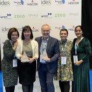 The team from Partners& picked up a pair of prizes at the UK Broker Awards. L to R: Malia Brown, Natalie McClean, Phil Barton, Bethany Gent, Gursheen Anand