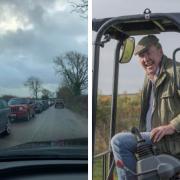 Traffic problems on Chipping Norton Road, left, and Jeremy Clarkson