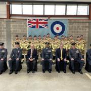 MP Geoffrey Clifton-Brown joined the graduates at Moreton Fire Service College as they celebrated the end of their course