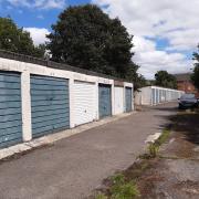 BEFORE: The garages on Bishops Drive in Bishops Cleeve. Credit: Rooftop Housing
