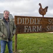 Jeremy Clarkson at the Diddly Squat Farm Shop in Oxfordshire.