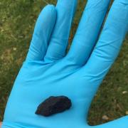 A shard of the meteorite that landed in Winchcombe