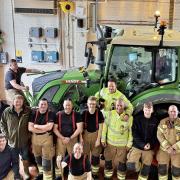 Kaleb Cooper and crews at Chipping Norton fire station
